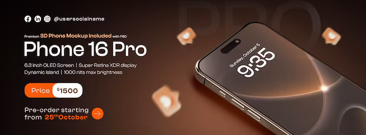new-smartphone-16-pro-social-media-cover-design-template_47987-25428